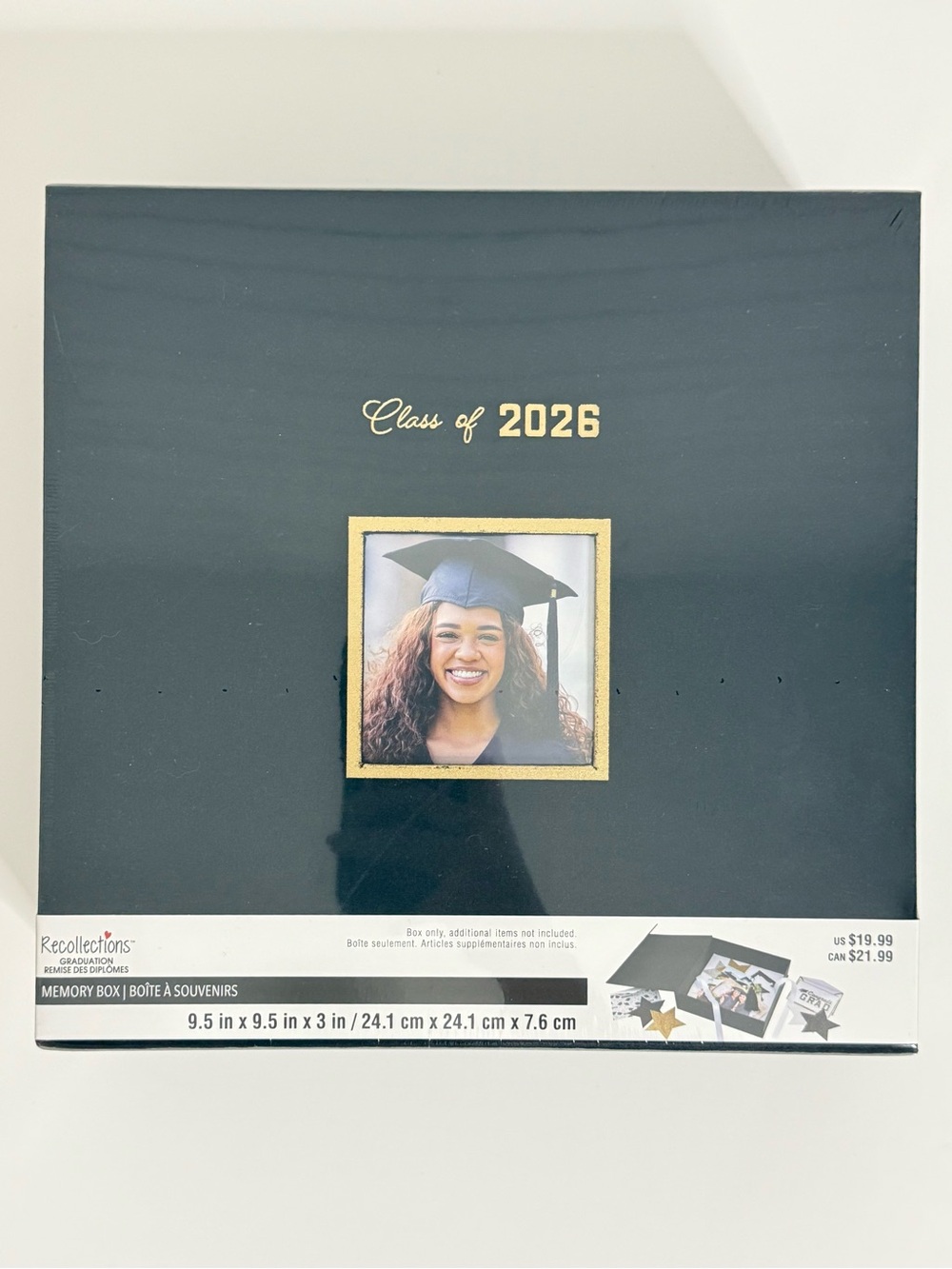Recollections Class of 2026 Graduation Memory Box | Black Keepsake Box with Phot